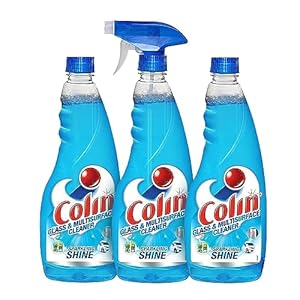 Colin Glass and Surface Cleaner Liquid Spray - 500 ml | India's #1 All-Purpose Glass Cleaner for Car- Kitchen and Home Surfaces | Multi Surface Cleaner